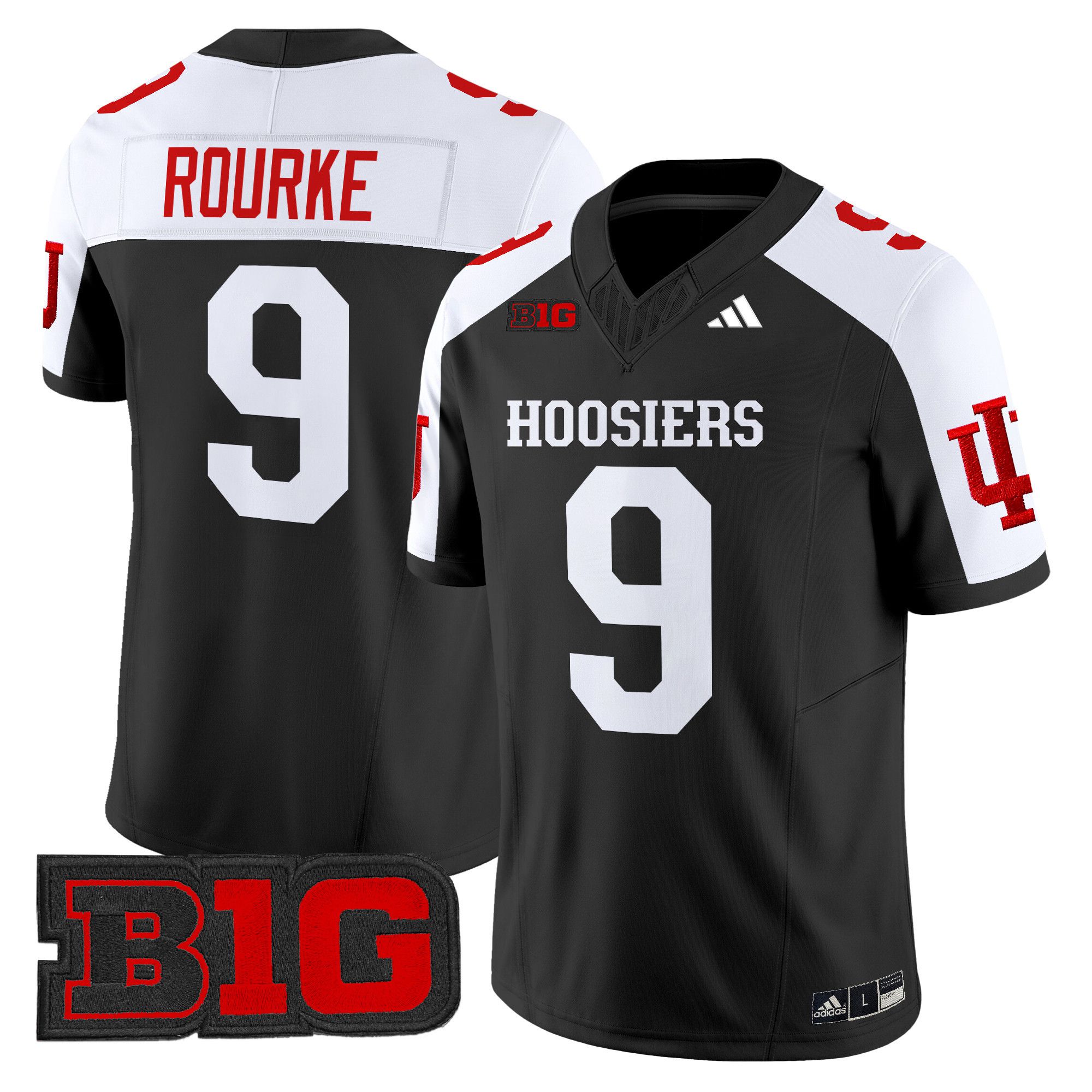 Men Indiana Hoosiers #9 Rourke Black 2024 Vapor Limited NCAA Jersey